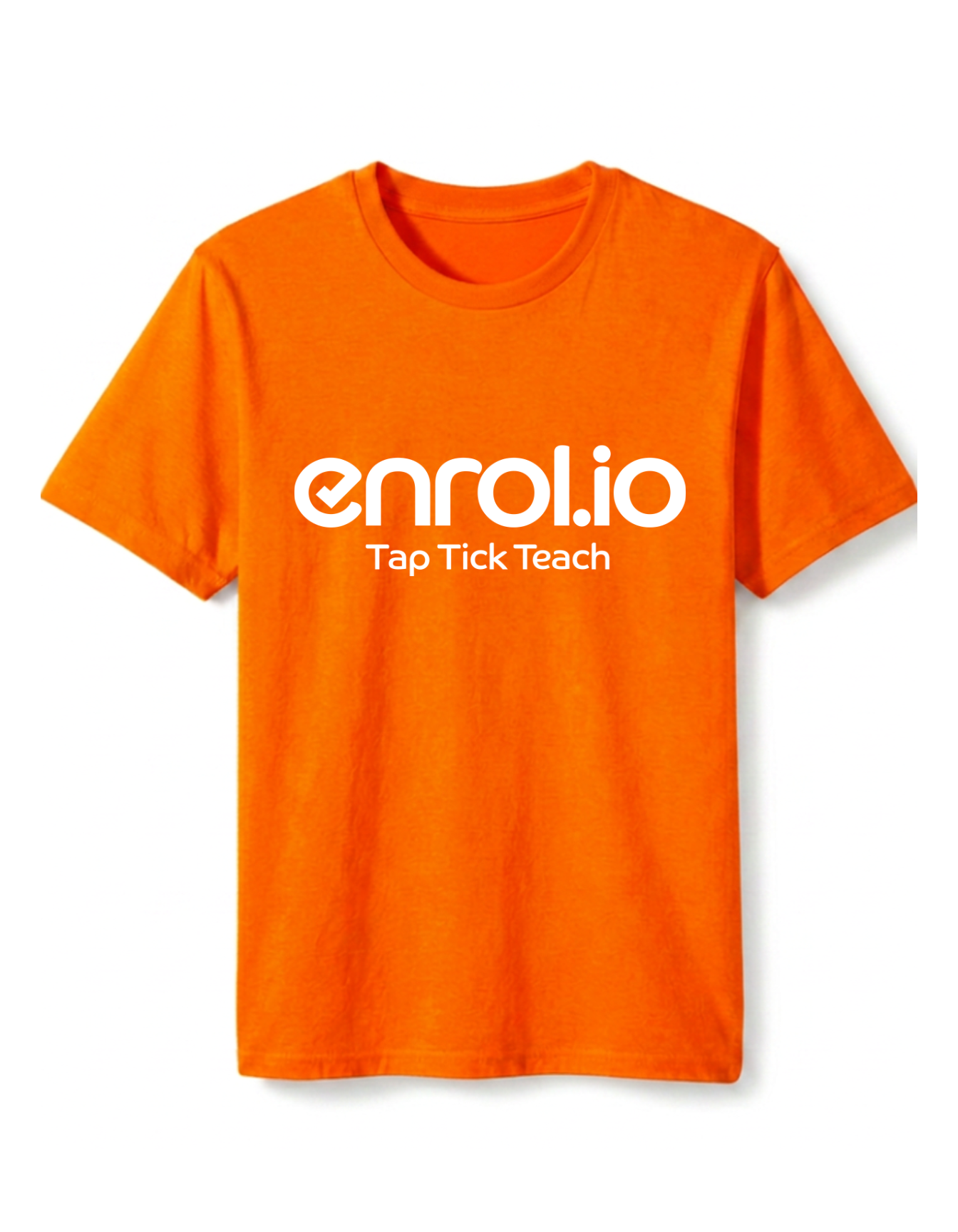 Bright orange Enrolio t-shirt