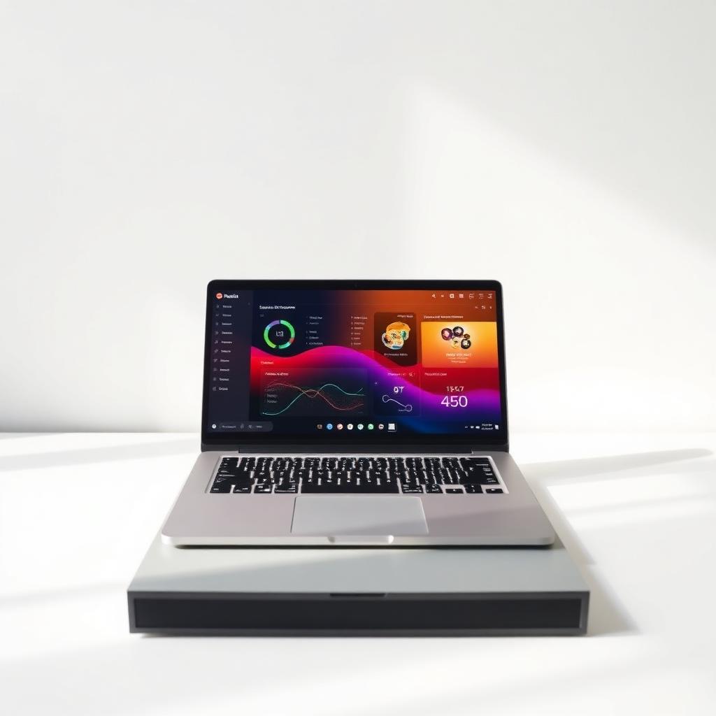 Laptop showing the Enrolio dashboard